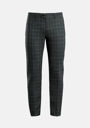 Grey Two-Tone Plaid Pants