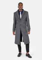 Grey Wool Classic Long Overcoat - SARTORO397