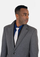 Grey Wool Classic Overcoat - SARTORO418