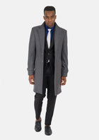 Grey Wool Classic Overcoat - SARTORO861
