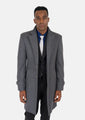 Grey Wool Classic Overcoat - SARTORO