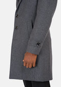Grey Wool Classic Overcoat - SARTORO