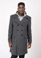 Grey Wool Signature Peacoat - SARTORO612