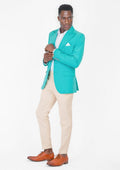 Hudson Aqua Blue Stretch Jacket - SARTORO