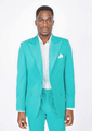 Hudson Aqua Blue Stretch Suit - SARTORO