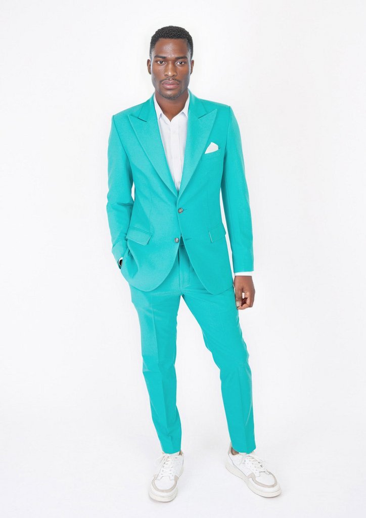 Hudson Aqua Blue Stretch Suit - SARTORO
