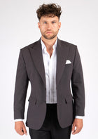 Hudson Charcoal Stretch Jacket - SARTORO60