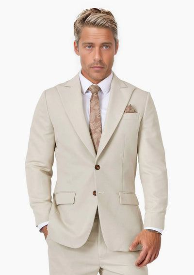 Hudson Ivory Cotton Suit - SARTORO