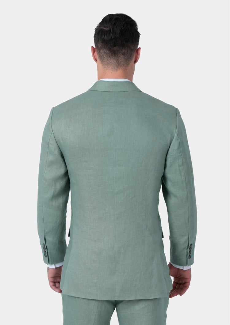 Hudson Jade Green Linen Jacket - SARTORO383