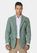 Hudson Jade Green Linen Jacket - SARTORO