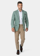 Hudson Jade Green Linen Jacket - SARTORO174