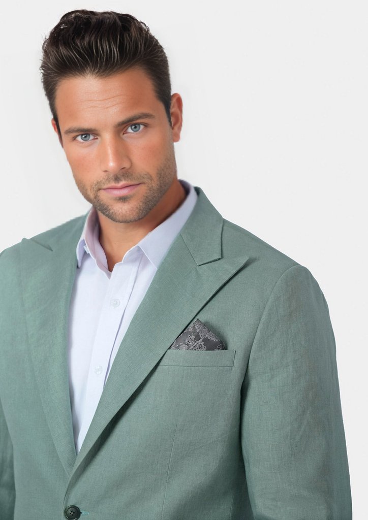 Hudson Jade Green Linen Suit - SARTORO
