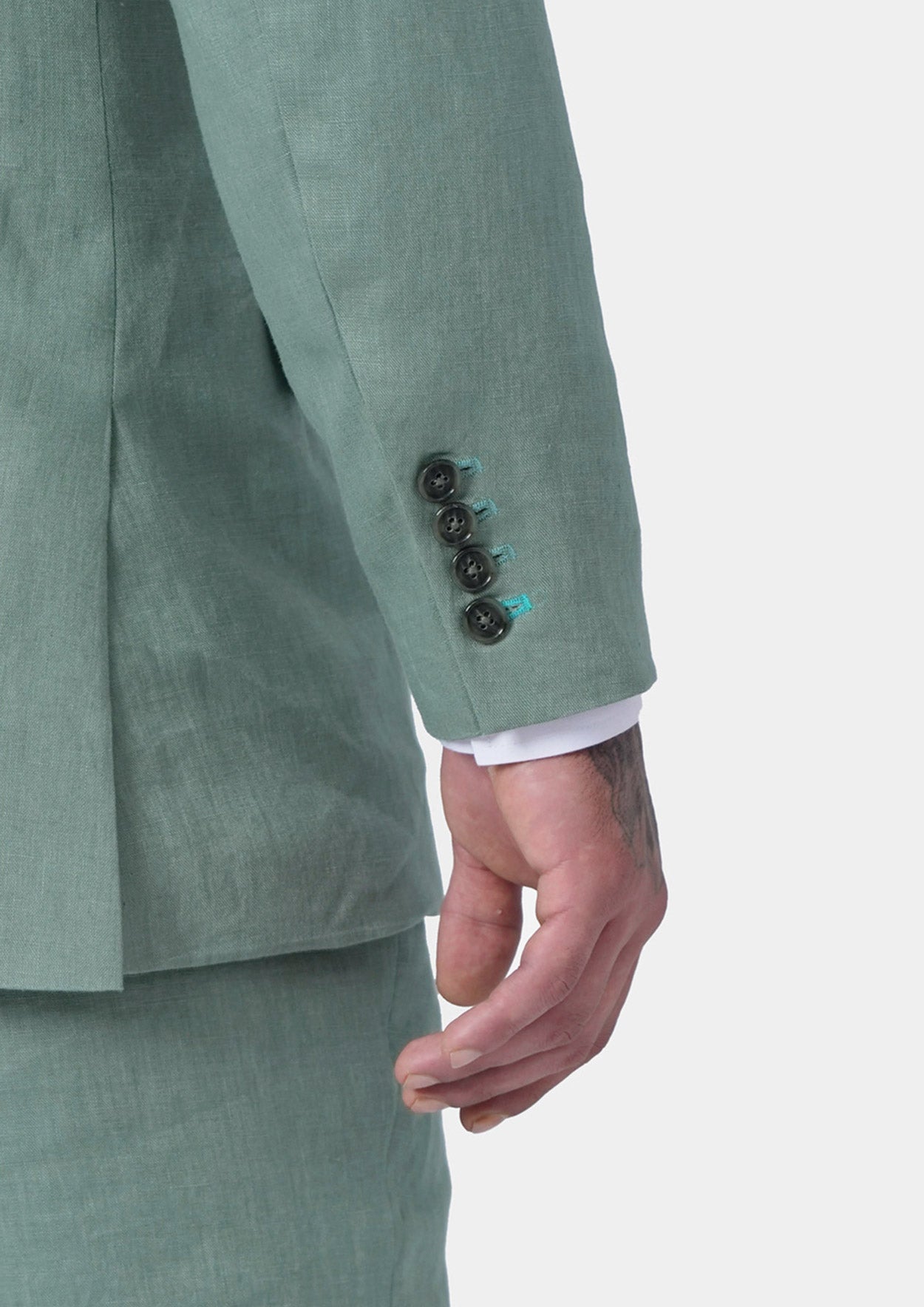 Hudson Jade Green Linen Suit - SARTORO