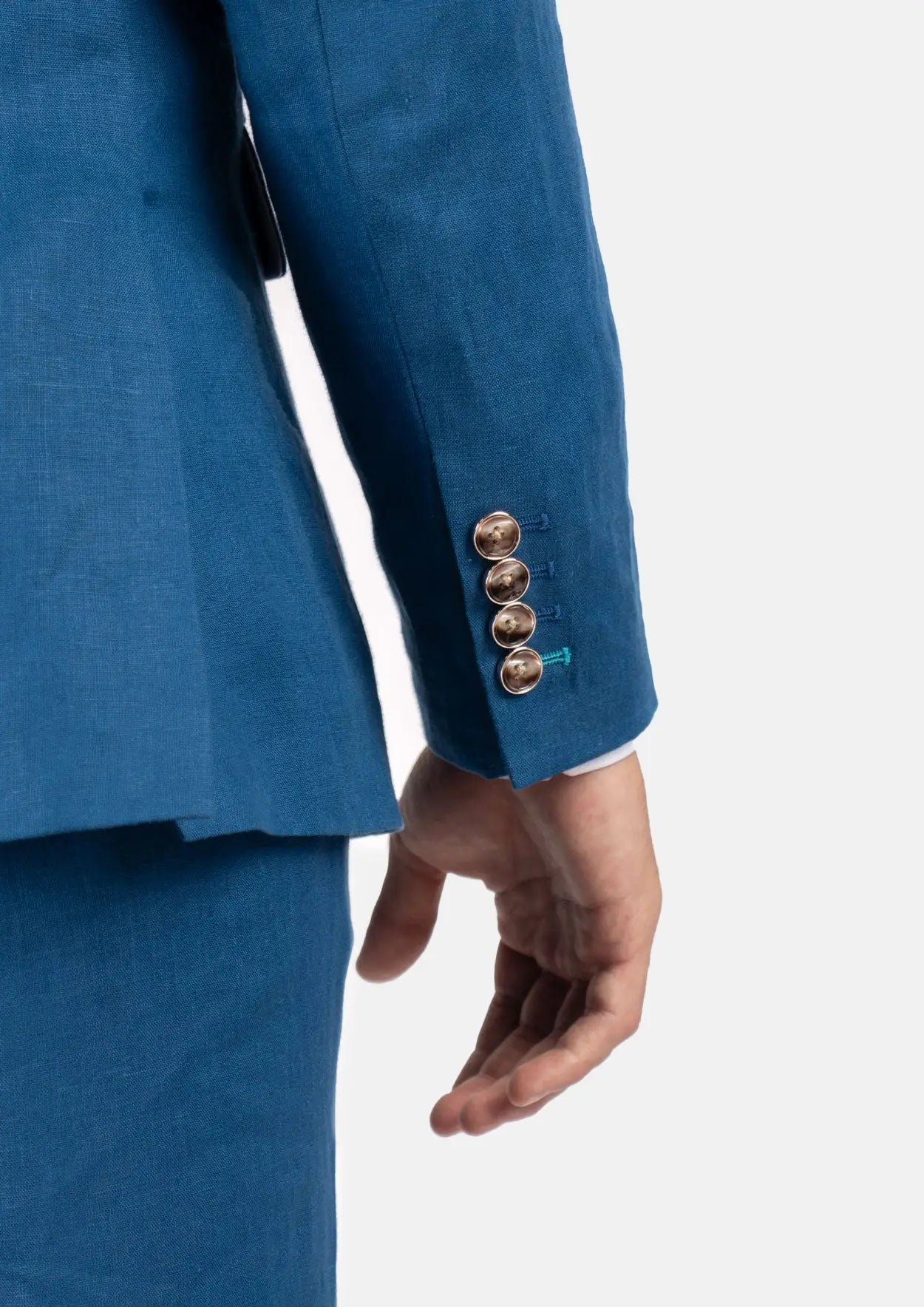 Hudson Marine Blue Linen Jacket - SARTORO