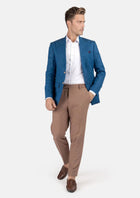 Hudson Marine Blue Linen Jacket - SARTORO14