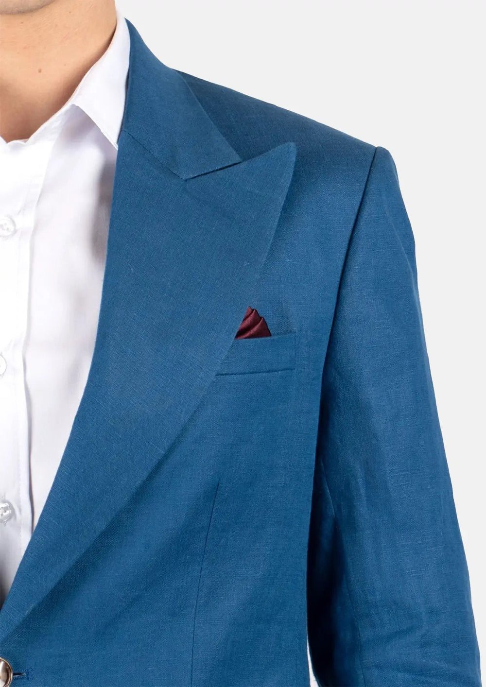 Hudson Marine Blue Linen Jacket - SARTORO