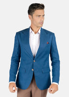 Hudson Marine Blue Linen Jacket - SARTORO405