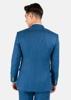 Hudson Marine Blue Linen Suit - SARTORO539