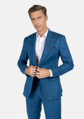 Hudson Marine Blue Linen Suit - SARTORO