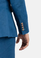 Hudson Marine Blue Linen Suit - SARTORO221