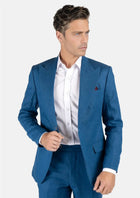 Hudson Marine Blue Linen Suit - SARTORO91