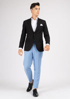 Hudson Midnight Black Stretch Jacket - SARTORO456