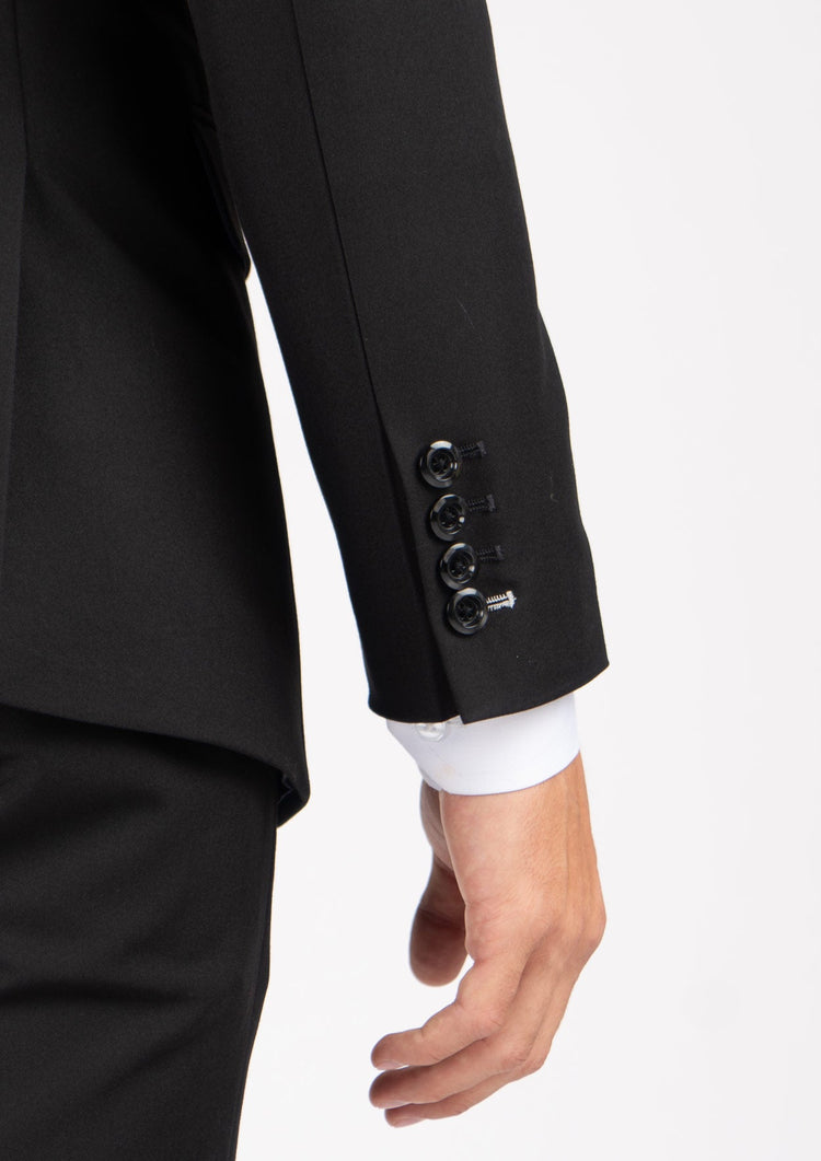 Hudson Midnight Black Stretch Jacket - SARTORO28