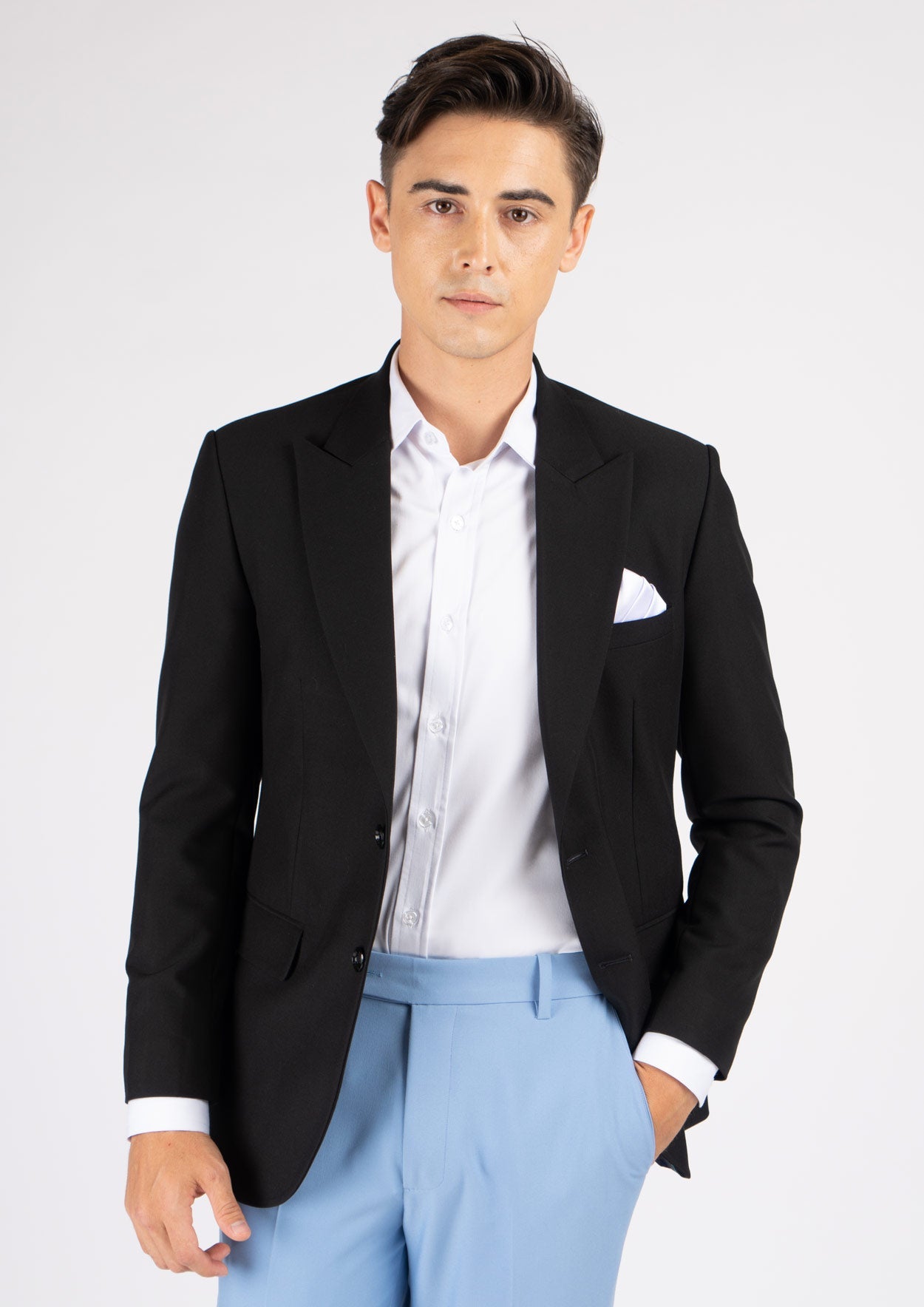 Hudson Midnight Black Stretch Jacket - SARTORO