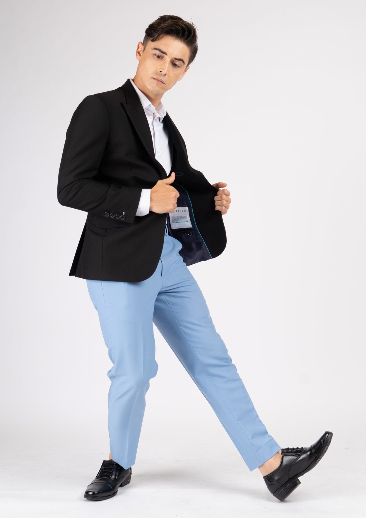 Hudson Midnight Black Stretch Jacket - SARTORO
