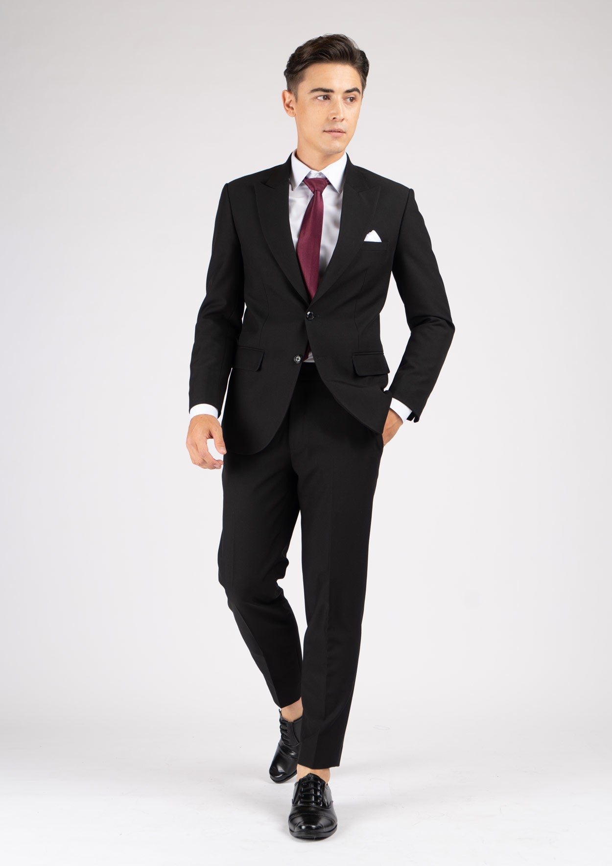 Hudson Midnight Black Stretch Suit - SARTORO