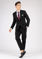Hudson Midnight Black Stretch Suit - SARTORO89