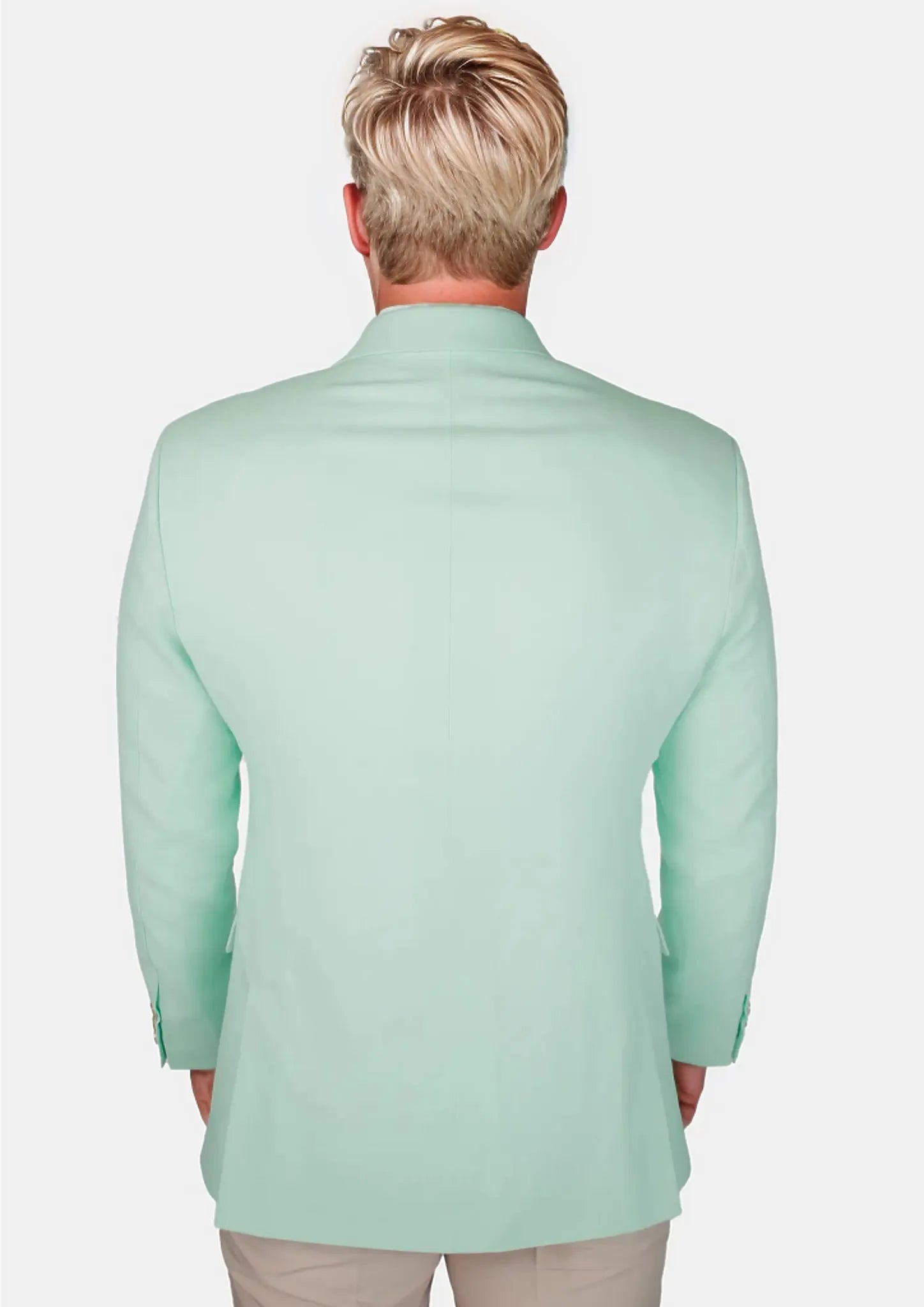 Men's Hudson Mint Green Linen Blend Jacket | SARTORO Men's Hudson Mint Green Linen Blend Jacket | SARTORO