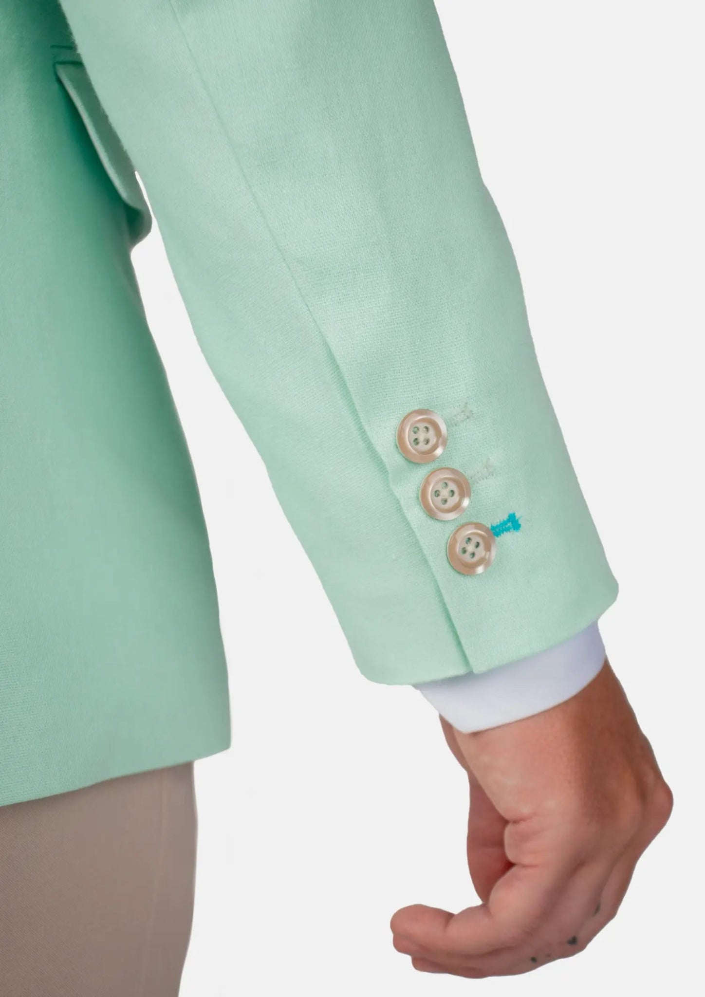 Hudson Mint Green Linen Blend Jacket - SARTORO