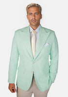 Hudson Mint Green Linen Blend Jacket - SARTORO640