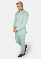 Hudson Mint Green Linen Blend Suit - SARTORO105