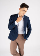 Hudson Navy Crosshatch Jacket - SARTORO98