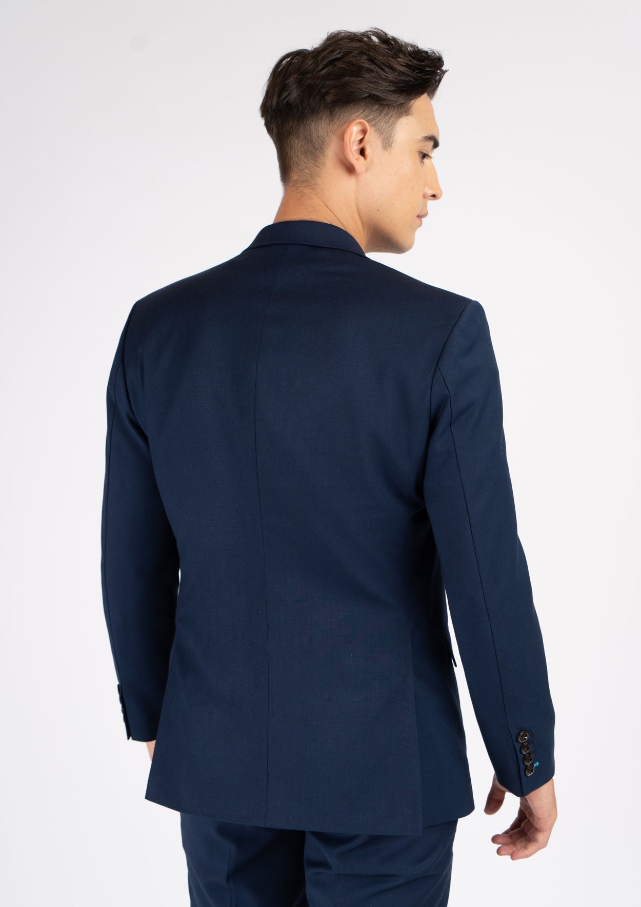 Hudson Navy Crosshatch Jacket - SARTORO