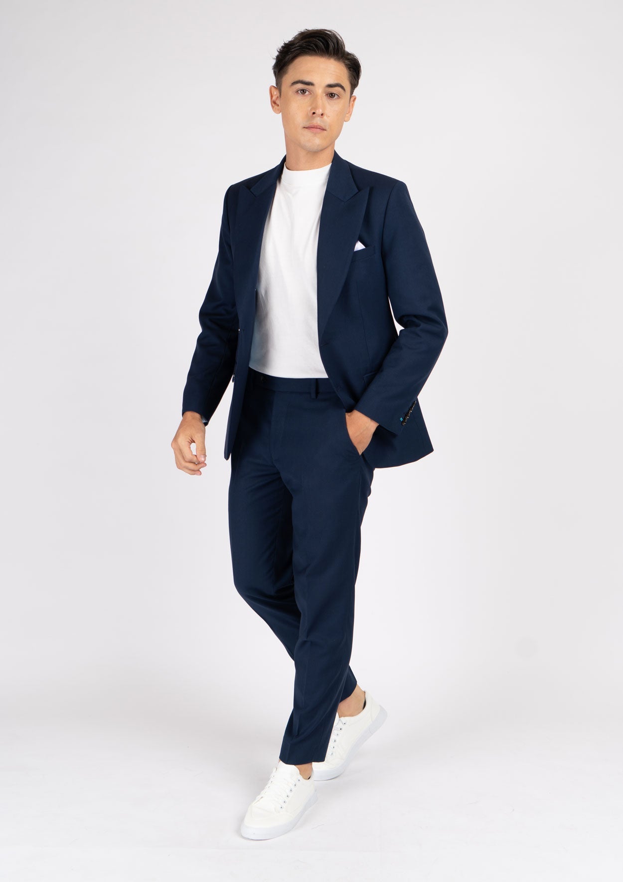 Hudson Navy Crosshatch Suit - SARTORO