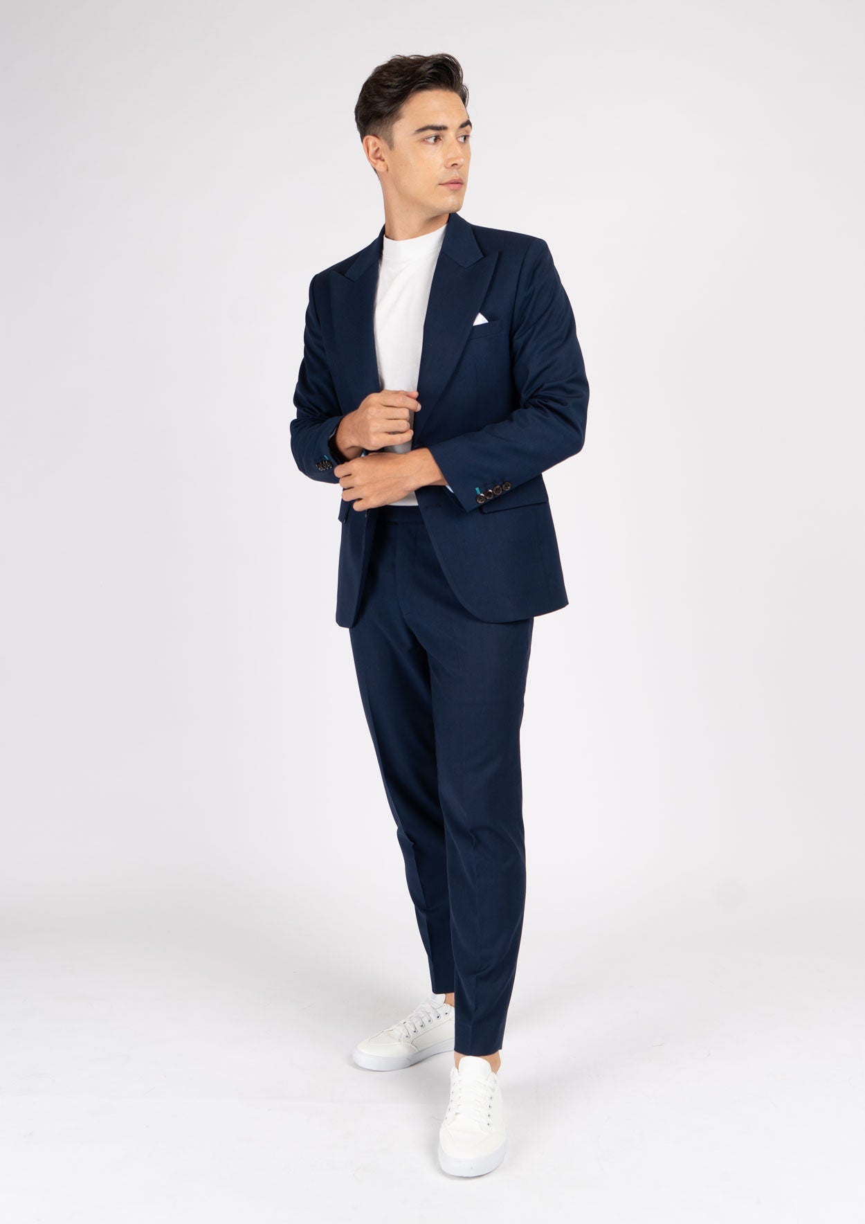 Hudson Navy Crosshatch Suit - SARTORO