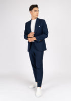 Hudson Navy Crosshatch Suit - SARTORO160