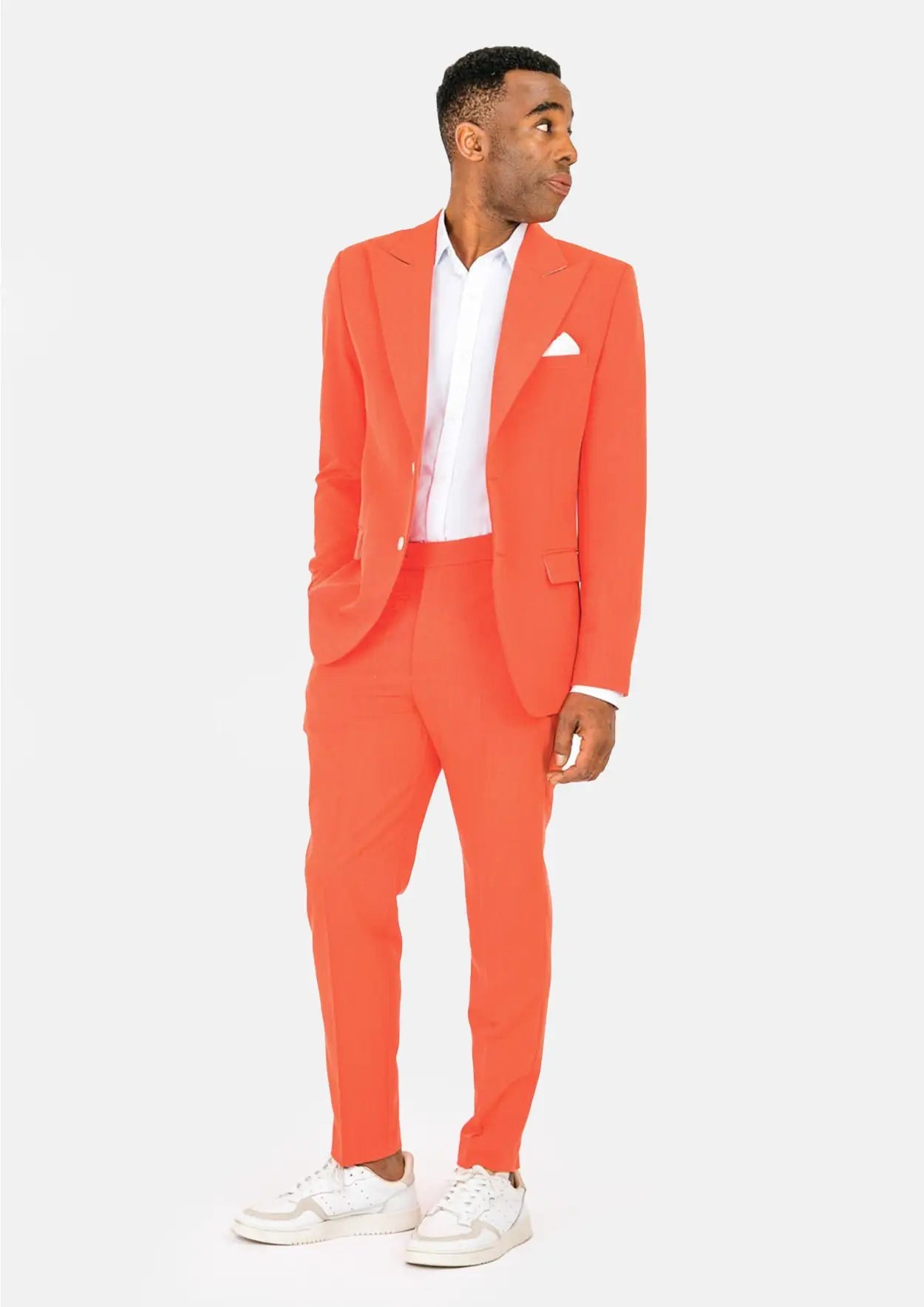 Hudson Orange Stretch Suit - SARTORO