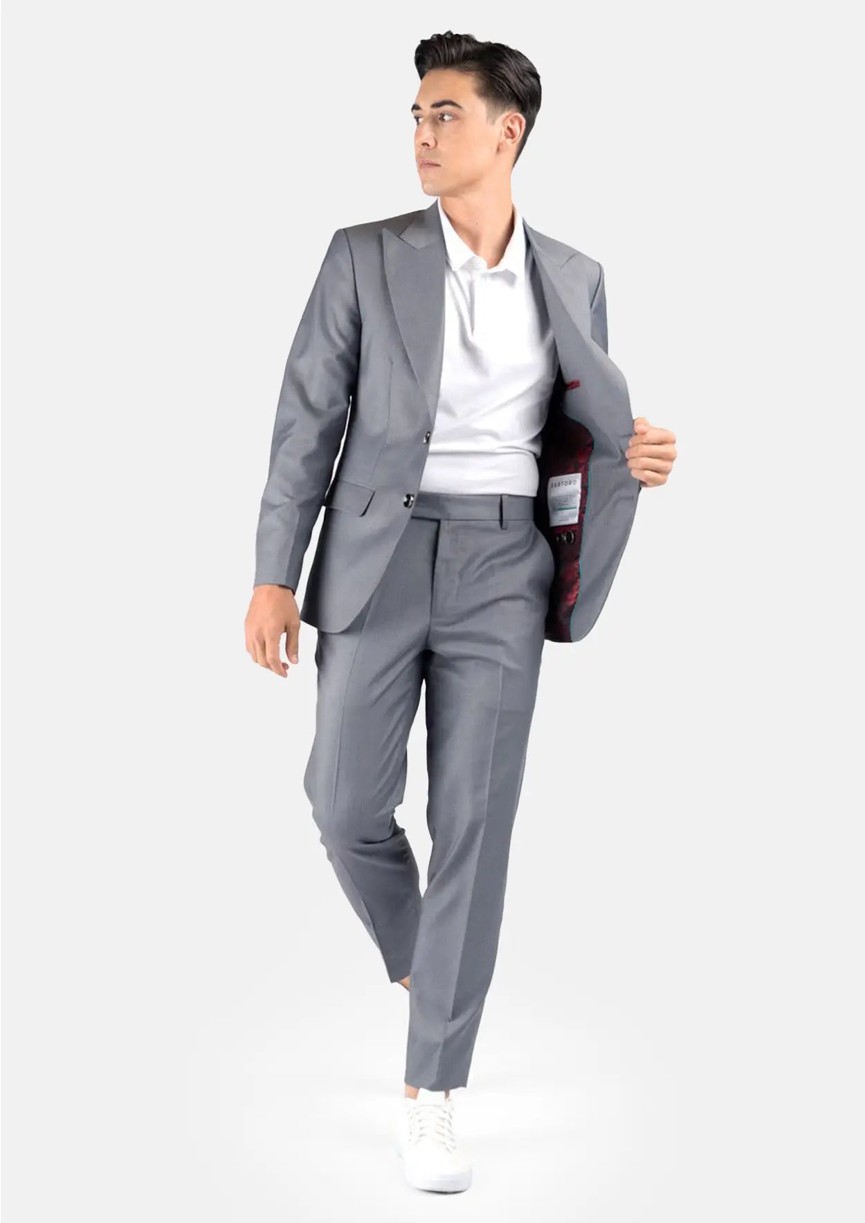 Hudson Oslo Grey Twill Suit - SARTORO