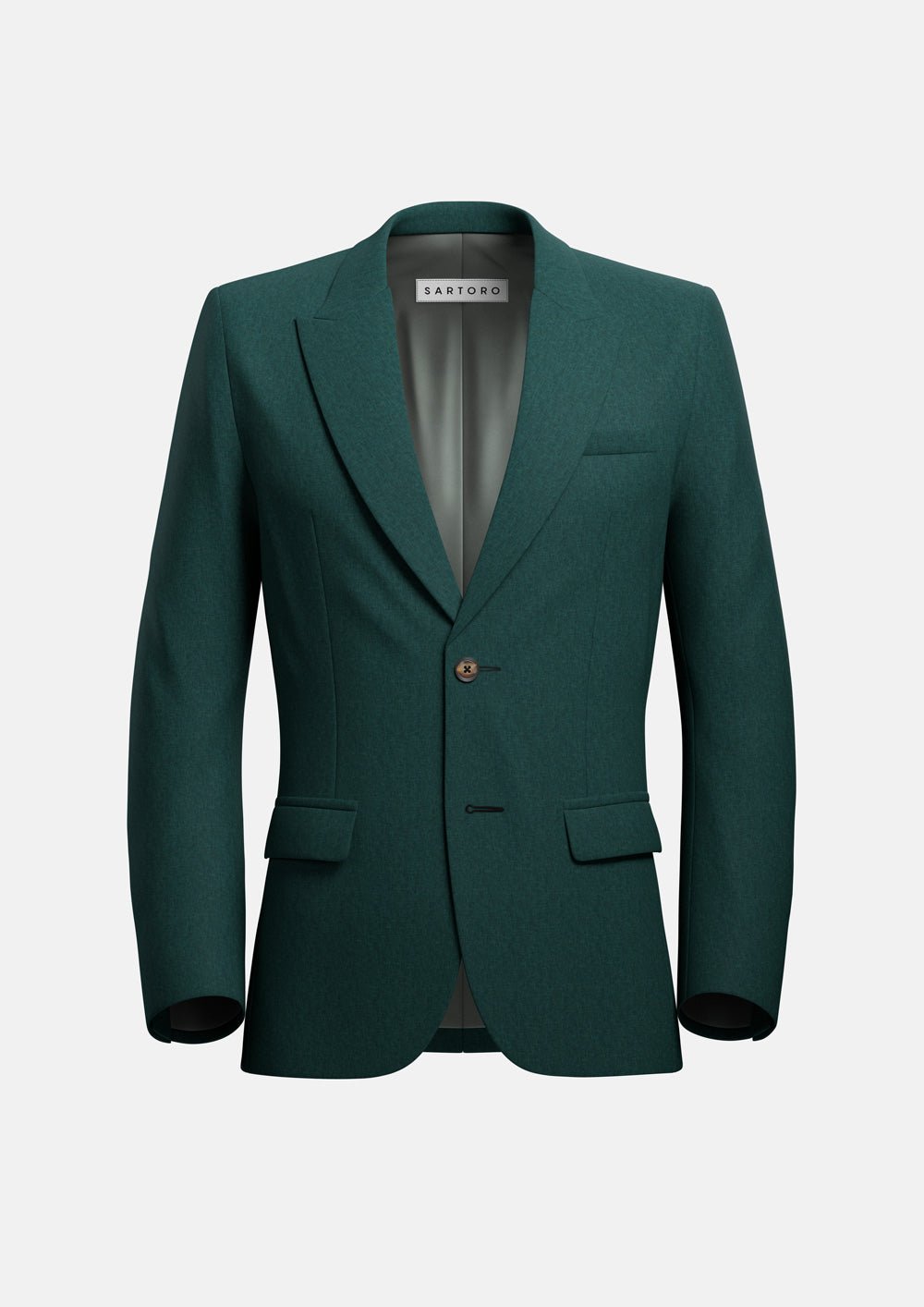 Hudson Phthalo Green Linen Jacket - SARTORO