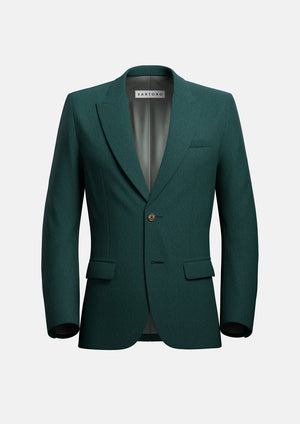 Hudson Phthalo Green Linen Jacket