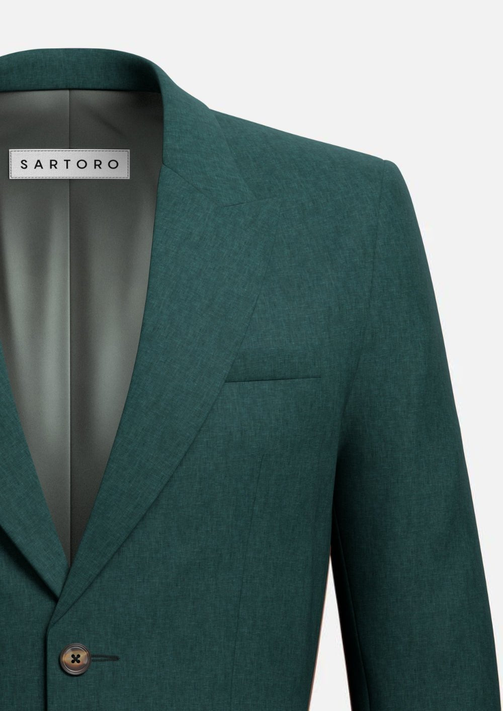 Hudson Phthalo Green Linen Suit - SARTORO