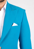 Hudson Sapphire Blue Stretch Jacket - SARTORO