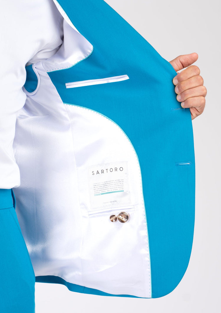 Hudson Sapphire Blue Stretch Suit - SARTORO106