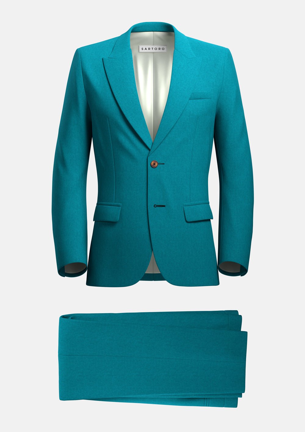 Hudson Turkish Blue Linen Suit - SARTORO