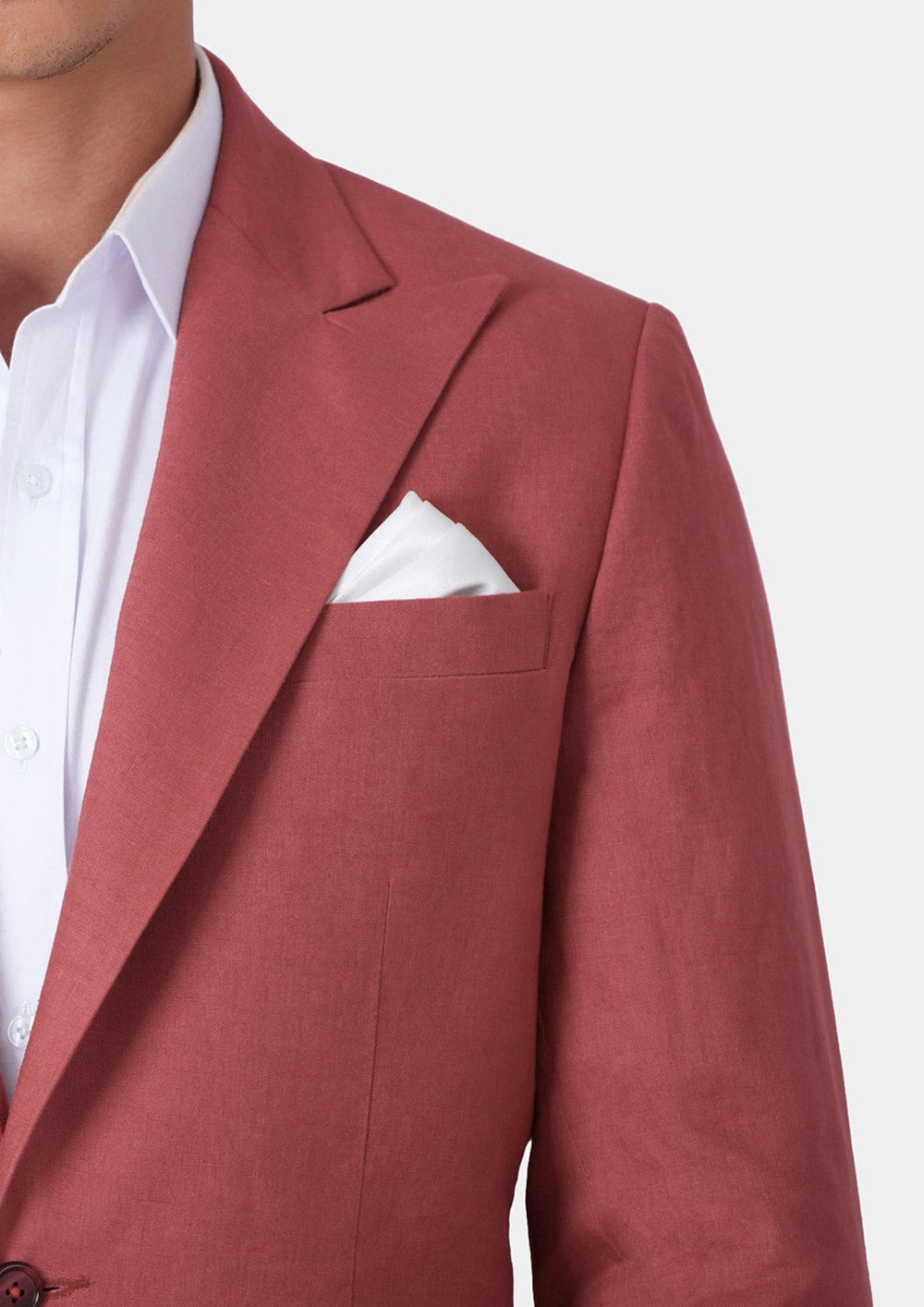 Hudson Tuscan Red Linen Jacket - SARTORO