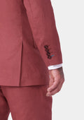 Hudson Tuscan Red Linen Jacket - SARTORO